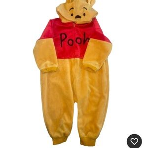 Vintage Winnie The Pooh One Piece Full Zip Halloween Costume 18 Months